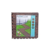                             BESTWAY 58712 - Ochranná podložka pod bazén 50 x 50 cm vzhled dřeva (palisandr)                        