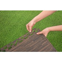                             BESTWAY 58712 - Ochranná podložka pod bazén 50 x 50 cm vzhled dřeva (palisandr)                        