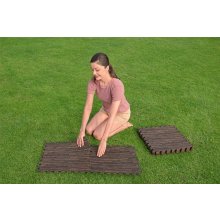                             BESTWAY 58712 - Ochranná podložka pod bazén 50 x 50 cm vzhled dřeva (palisandr)                        
