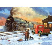                             Malování podle čísel velké Royal Parní vlak v zimě                        