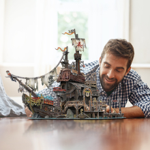                             CubicFun - Puzzle 3D Pirátský přístav Tortuga 218 dílků                        