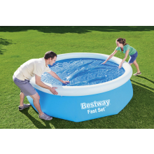                             BESTWAY 58241 - Solarní plachta na bazén 289 cm modrá kulatá                        