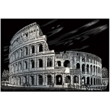                             Škrábací obrázek stříbrný Koloseum                        