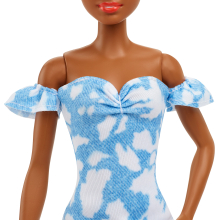                             Barbie modelka - džínové šaty                        