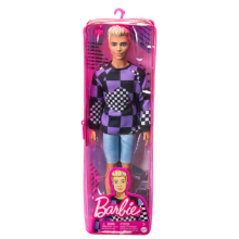                             Barbie model Ken - kostkovaná srdce                        