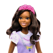                             Barbie moje první Barbie panenka - Černovláska s pudlíkem                        