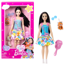                             Barbie moje první Barbie panenka - Černovláska s liškou                        