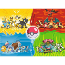                             Ravensburger Puzzle Druhy Pokémonů 150 dílků                        