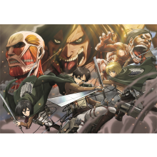                             Clementoni 35139 - Puzzle Anime Collection: Útok titánů (Attack on Titans) 500 dílků                        