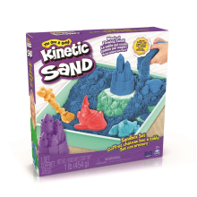                             Spin Master Kinetic Sand krabice tekutého písku s podložkou MODRÁ                        