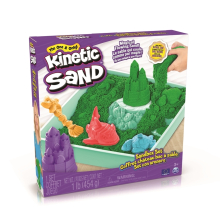                             Spin Master Kinetic Sand krabice tekutého písku s podložkou ZELENÁ                        