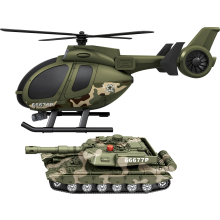                             CITY SERVICE CAR - 1:14 Vojenský set vrtulník + tank                        
