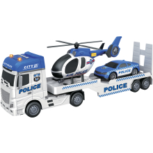                             CITY SERVICE CAR - 1:12 Policejní tahač s vrtulníkem a autem                        