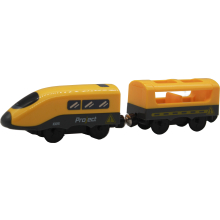                             BABU vláčky - Osobní vlak s vagónem na baterie - žlutý                        
