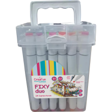                             CreaFun - Fixy DUO v boxu 24 barev                        