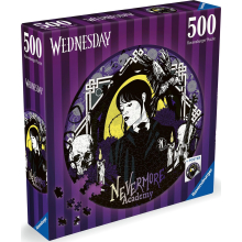                             Ravensburger Kruhové puzzle: Wednesday 500 dílků                        