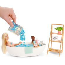                             Barbie panenka a koupel s mýdlovými konfetami blondýnka                        