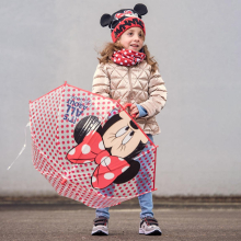                             Cerdá - Dětský manuální deštník Disney Minnie červený                        