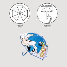                             Cerdá - Dětský manuální deštník Sonic                        