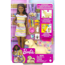                             Barbie Novorozená štěňátka brunetka                        