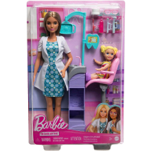                             Barbie Povolání herní set s panenkou - Zubařka Bruneta                        