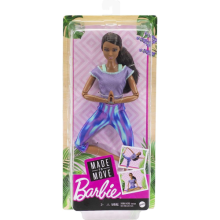                             Barbie v pohybu - Tmavovláska ve fialovém topu                        