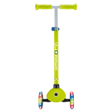                             Globber Dětská tříkolová koloběžka Primo - svítící kola - zelená                        