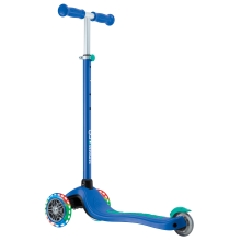                             Globber Dětská tříkolová koloběžka Primo Plus V2 - svítící kola - modrá                        