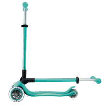                             Globber Dětská tříkolová koloběžka Primo Foldable Plus- svítící kola - mátová                        
