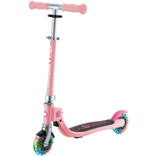                             Globber Dětská skládací koloběžka Junior - svítící kola - světle růžová                        
