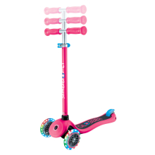                             Globber Dětská tříkolová koloběžka Primo - svítící kola - pastelově růžová                        