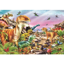                            Clementoni 25768 - Puzzle 104 země dinosaurů                        