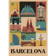                             Clementoni 39847 - Puzzle 1000 Style in the city Barcelona Compact box                        