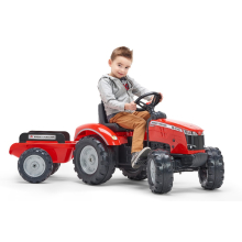                             FALK Šlapací traktor 4010AB Massey Ferguson S8740 - červený                        