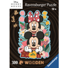                             Ravensburger Dřevěné puzzle Disney: Mickey a Minnie 300 dílků                        