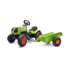                             FALK Šlapací traktor 2040A Claas Arion s přívěsem                        
