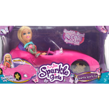                             Sparkle Girlz - Módní Panenka se závodním autem                        