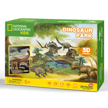                             CubicFun - Puzzle 3D National Geographic - Dino park - 43 dílků                        