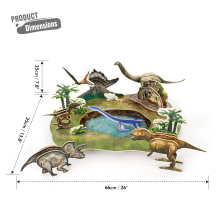                            CubicFun - Puzzle 3D National Geographic - Dino park - 43 dílků                        