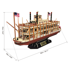                             CubicFun - Puzzle 3D Mississippi Steamboat - 142 dílků                        