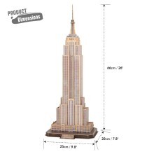                             CubicFun - Puzzle 3D National Geographic - Empire State Building - 66 dílků                        
