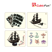                             CubicFun - Puzzle 3D Queen Anne&#039;s Revenge 100 dílků                        
