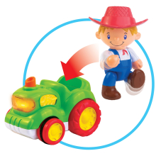                             HAP-P-KID Traktor - Zvířecí farma Stiskni a jeď                        