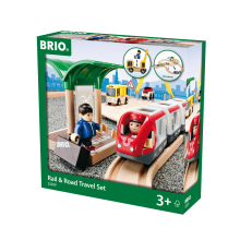                             BRIO Vláčkodráha s os. vlakem, závorami a silničním přejezdem, 33                        