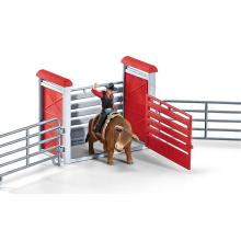                             Schleich - Kovboj na býku v ohradě                        