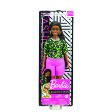                             Barbie MODELKA - TRIČKO S NEONOVÝM LEOPARDÍM VZOREM A RŮŽOVÝMI ŠORTKAMI                        