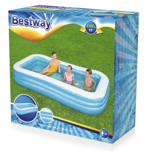                             BESTWAY 54009 - Dětský nafukovací bazén BLUE 305 x 183 x 56cm                        