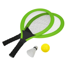                            Sulov - Set na plážové hry tenis/badminton 2x raketa, soft miček, badm. košík, zelená                        