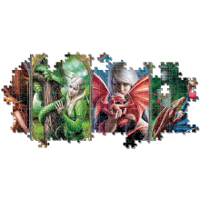                             Clementoni - Puzzle Panorama 1000 Dragon Friendship                        