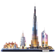                             CubicFun - Puzzle 3D Dubai s LED světlem - 182 dílků                        